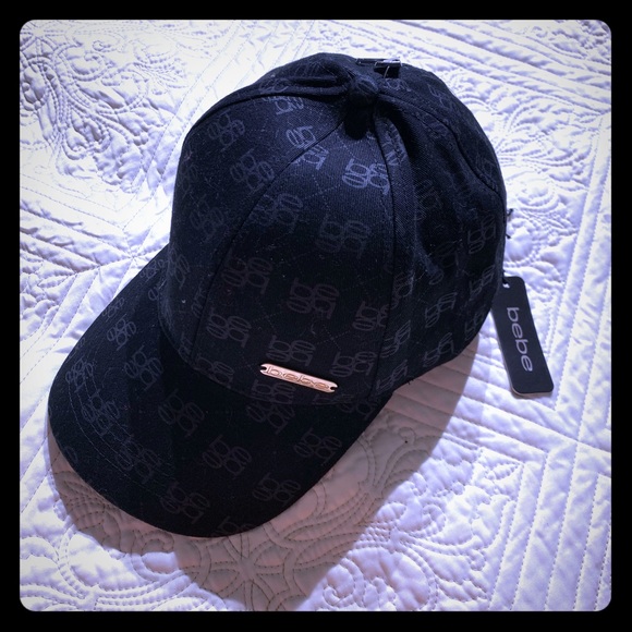 bebe Accessories - NWT Bebe Logo Black Hat 🧢